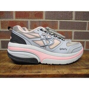 Gdefy Gravity Defyer Womens Gray Pink Mighty Walk Running Sneakers Shoes Size 11